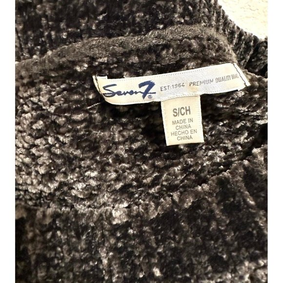 Seven 7 Dark Green Crewneck Pullover Knit Plush Sweater - Picture 6 of 6